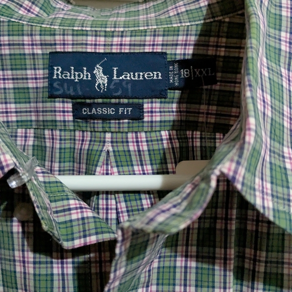 Ralph Lauren Men's Green Plaid Shirt - Picture 3 of 8